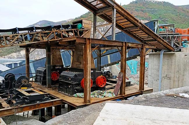 山西省晉中DLZSJ1218雙轉子制砂機使用現場