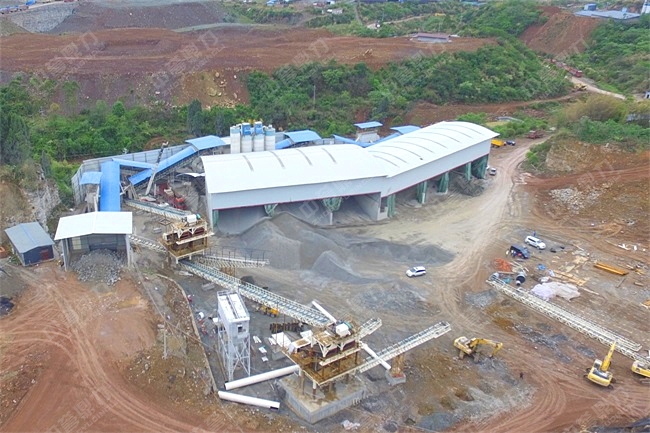 汪洋鎮合龍片時產800噸砂石生產線