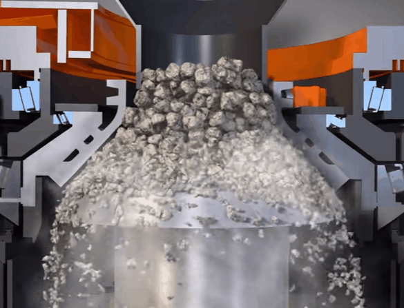 VSI制砂機(jī)工作原理gif