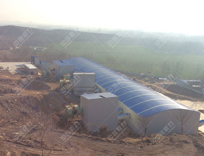采用密封措施的砂石料廠