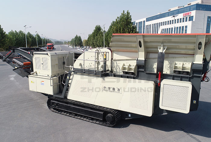 履帶移動(dòng)錘式破碎站